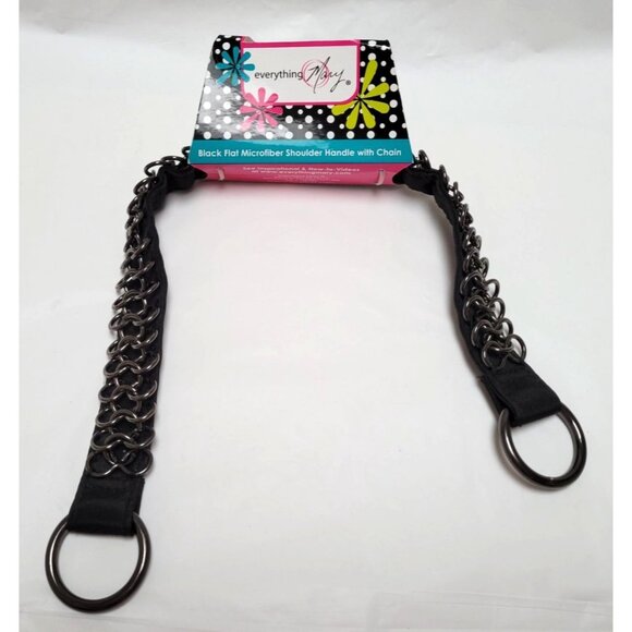 Everything Mary Black Flat Microfiber Replacement Shoulder Handle Chain EVM3564 - Picture 1 of 7